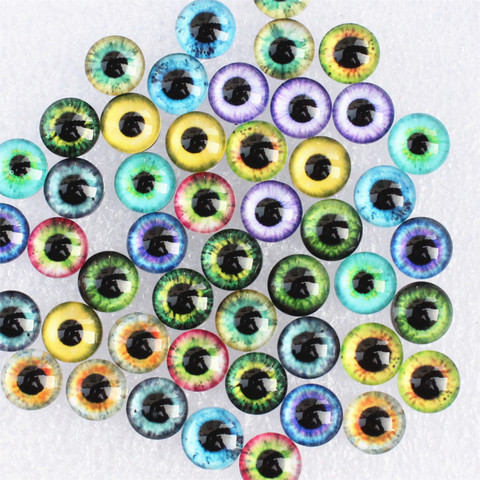 Кабошоны из стекла с рисунком «глаза Дракона», 8-20 мм, 12 разных стилей, 50 шт. ► Фото 1/2