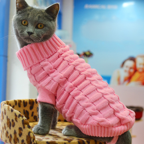 Теплый свитер для кошек, зимняя одежда для кошек, пальто, пуловер, костюм для кошек, одежда для собак ► Фото 1/6