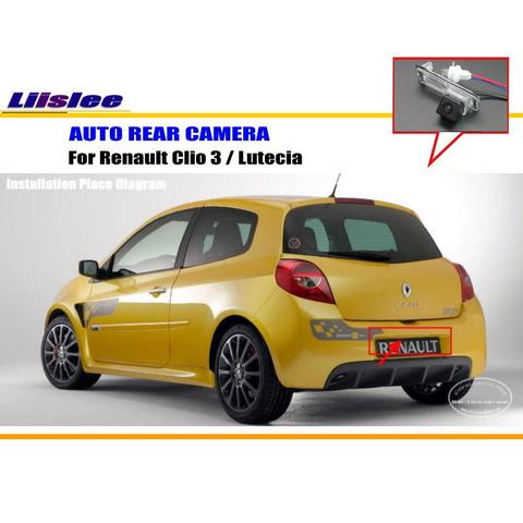 Liislee Автомобильная задняя камера для Renault Clio 3/Lutecia/задняя парковочная камера/HD CCD RCA NTST PAL/светильник для номерного знака ► Фото 1/3