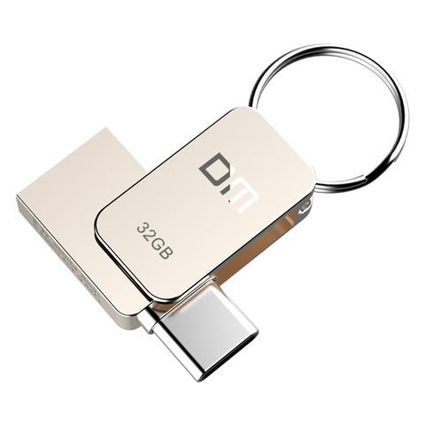DM PD059 USB флеш-накопитель 32 Гб OTG металлический USB 3,0 флеш-накопитель ключ 64 Гб Type C Высокоскоростной Флешка мини флеш-накопитель карта памяти ► Фото 1/6