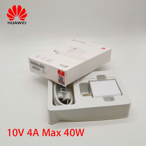 Оригинальное зарядное устройство Huawei Supercharge Mate 20 pro RS P20 P30 pro, супер зарядка 10 в 4A 40 Вт, адаптер Honor Magic 2 view 20 ► Фото 1/6