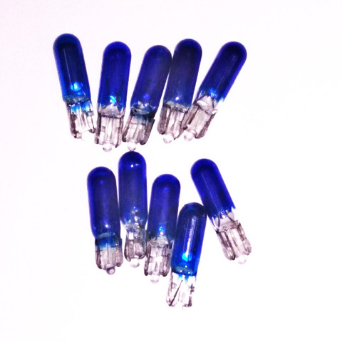 Светодиодные лампы T5 286 W2W 12 В 2 Вт с голубым стеклом, 10 шт. ► Фото 1/2