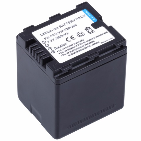 Батарея для фотоаппарата Probty 7,4 V 2500mAh VW-VBN260 VBN260 для Panasonic HC-X800 HC-X900 TM900 SD900 SD800 VBN390 VBN130 ► Фото 1/3