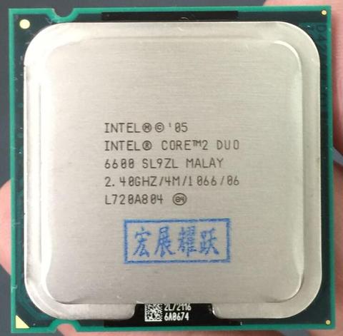 Бесплатная доставка, оригинальный процессор Intel E6600 для настольных компьютеров, процессор 2M/2,4 ГГц/1066 FSB LGA 775, двухъядерный процессор, разные детали ► Фото 1/2