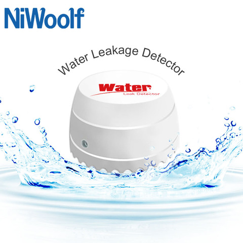 Беспроводной детектор утечки воды Niwoolf 433 МГц, датчик утечки воды для нашей домашней охранной сигнализации 433 МГц с Wi-Fi/GSM ► Фото 1/6