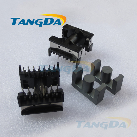 Tangda ETD34 катушка сердечника 7 + 7pin 14p магнитный сердечник + каркас PC40 мягкий ферритовый трансформатор с сердечником горизонтальный ► Фото 1/3