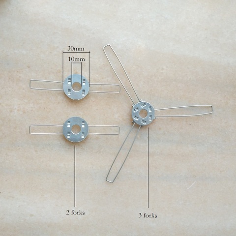 10 шт./лот, 2 или 3 вилки, оцинкованный фиксирующий пружинный зажим для крепления абажура, шрапнель для pandent ламп и фонариков, аксессуары ► Фото 1/6