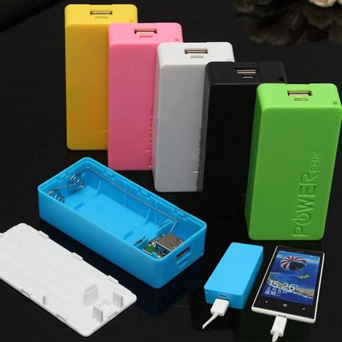 CARPRIE 6 видов цветов 5600 мАч 2X 18650 USB портативное зарядное устройство для аккумулятора, чехол «сделай сам» для iPhone Sumsang 18Mar3 ► Фото 1/6