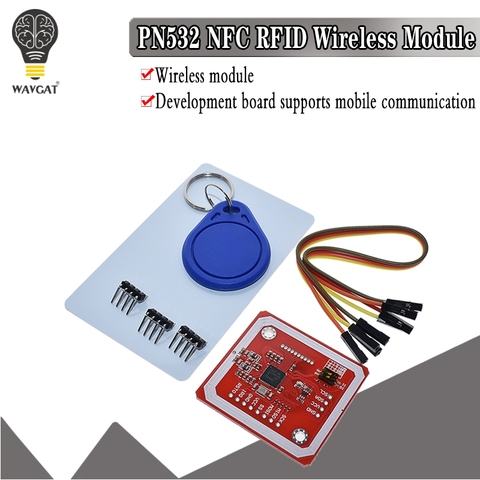 NFC RFID беспроводной модуль PN532, 1 комплект, устройство считывания записей, режим IC S50, печатная плата, комплект с I2C IIC SPI HSU для Arduino WAVGAT ► Фото 1/6
