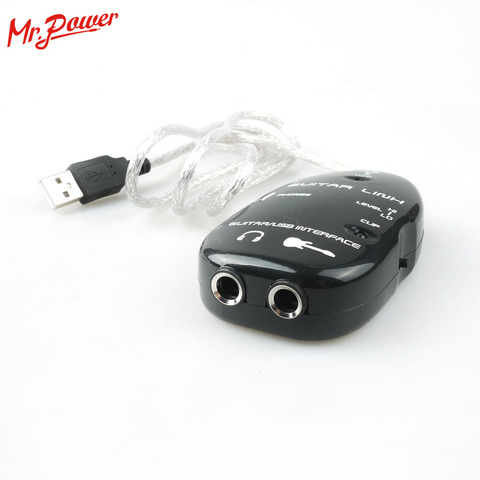 USB аудио кабель для подключения к электрогитаре, подключение к компьютеру для ПК MAC MP3 запись XP с драйвером по 55 B ► Фото 1/5
