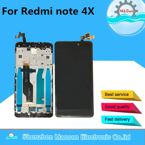 Оригинальный экран 5,5 дюйма для Xiaomi Redmi Note 4X Note 4, глобальная версия, Snapdragon 625, ЖК-дисплей + дигитайзер сенсорного экрана, рамка для Redmi Note 4X ► Фото 1/6