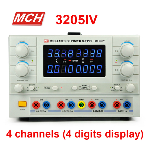 MCH-3205IV источник питания постоянного тока, 4-сторонний источник питания, регулируемый экспериментальный лабораторный источник питания, импульсный источник питания с 4-значным дисплеем ► Фото 1/1