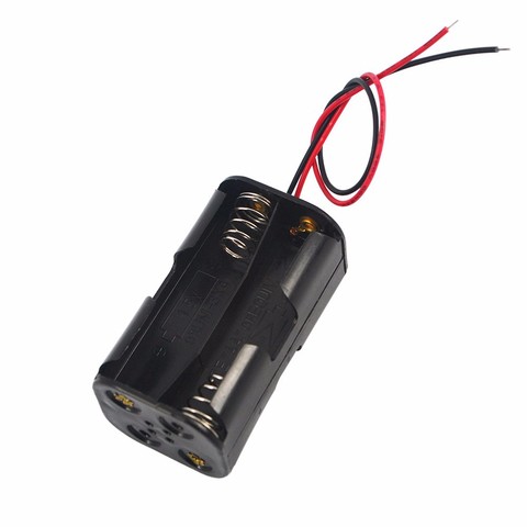 4 x держатель для батареи AA чехол для хранения в коробке 4 батарейки AA с проводами для самостоятельного блока питания ► Фото 1/4