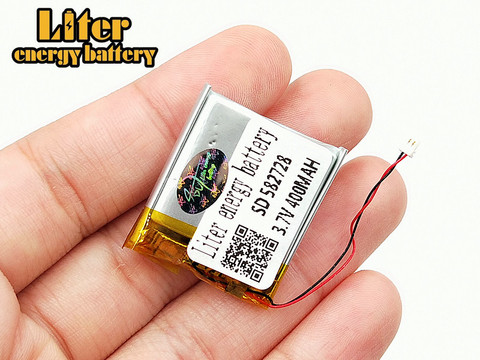 3,7 V, 400 mAH, 582728 602530 полимерный литий-ионный/литий-полимерный аккумулятор для умных часов, GPS, сотового телефона, DVD, BLUETOOTH динамика ► Фото 1/1