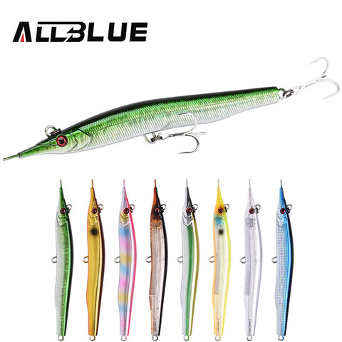 ALLBLUE Needlefish игла для приманок, приманка для рыбной ловли, 133 мм/30 г, Тонущий Карандаш, 3D глаза, искусственная приманка ► Фото 1/6