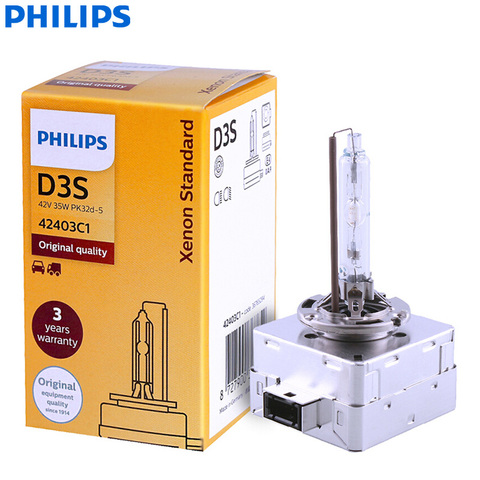 Ксеноновые лампы Philips D3S 42403C1, 35 Вт, оригинальные ксеноновые фары, автомобильная лампа HL, HL луч, ECE OEM качество (одна) ► Фото 1/6