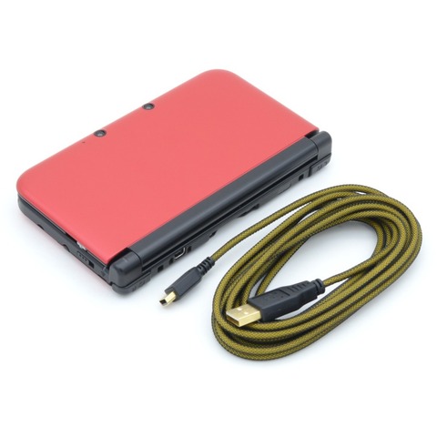 USB-кабель для зарядки игровой консоли, 1,5 м, Плетеный черный кабель для Nintendo NEW 3DSX L/3DS LL/3DS/D S I/DSILL ► Фото 1/6