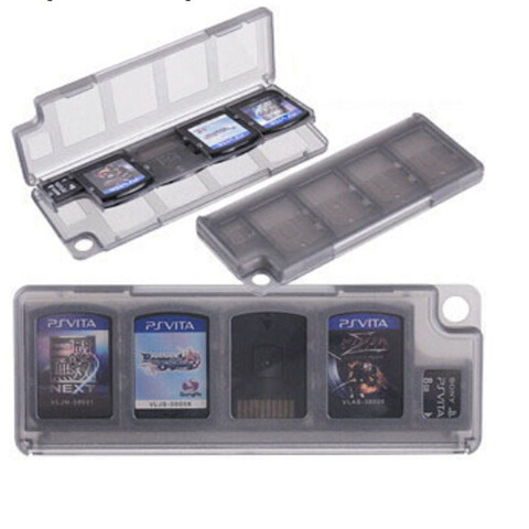 10 в 1 защитный жесткий пластиковый чехол для хранения карт памяти для Sony PlayStation Psvita PS Vita PSV 1000 2000 Slim ► Фото 1/4