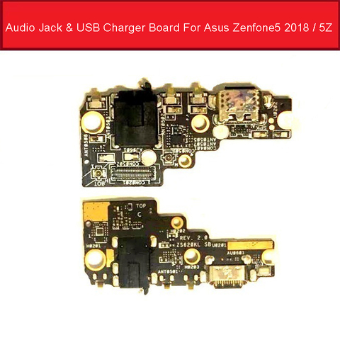Аудио разъем и USB зарядное устройство плата для Asus Zenfone 5 2022 5Z ZE620KL Z01RD порт зарядки док-разъем с микрофоном Протестировано хорошо ► Фото 1/1