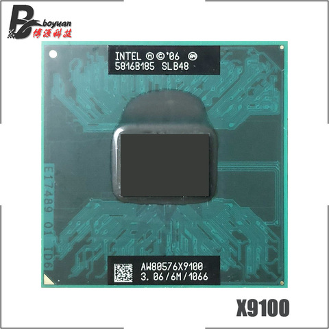 Процессор Intel Core 2 Extreme X9100 SLB48 SLGE7 3,0 ГГц двухъядерный двухпотоковый ЦПУ Процессор 6 Мб 44 Вт Разъем P ► Фото 1/1