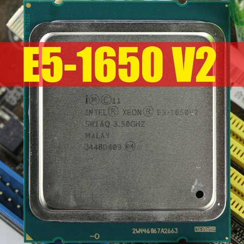 Процессор Intel Xeon E5 1650 V2, ЦП 3,5G LGA 2011, шестиядерный серверный процессор, телефон 10 ядер, частота 3,50 ГГц, L3 12M 1650V2 ► Фото 1/3