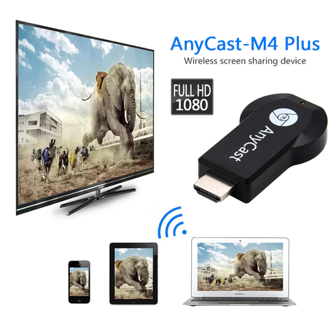 ТВ-приставка для AnyCast M4 Plus, беспроводной Wi-Fi дисплей, приемник-ключ HDMI DLNA Airplay Miracast для телефонов xiaomi, смартфонов ► Фото 1/5