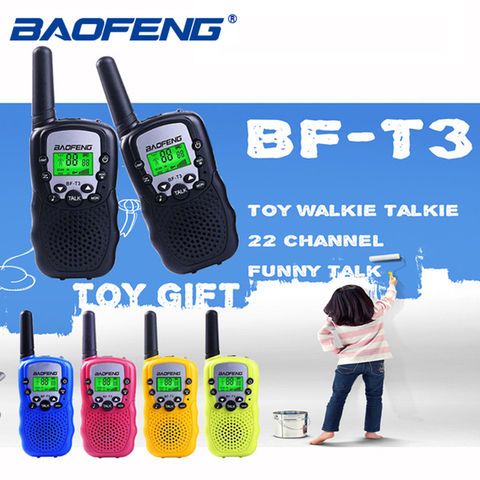 2 шт., портативная рация Baofeng BF-T3 PMR446, лучший подарок для детей, радио, ручной T3 Мини беспроводной двухсторонний радиоприемник, детские игрушк... ► Фото 1/4
