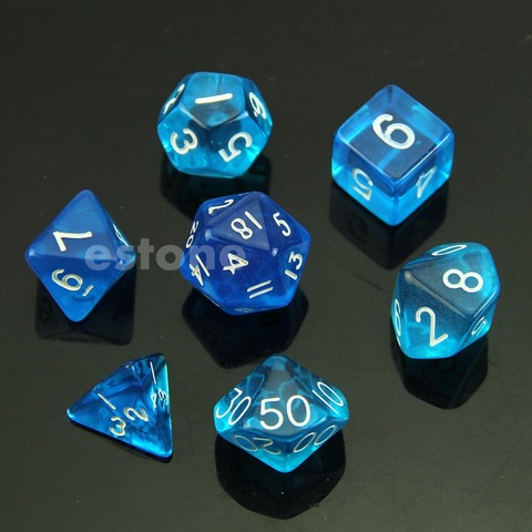 RPG D & D DND поли Dice, набор настольных игр с 7 сторонними кубиками, D4, D6, D8, D10, D12, D20 ► Фото 1/6