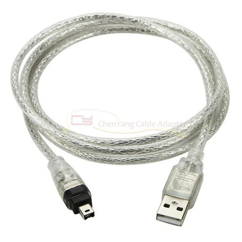 Кабель-переходник с USB на 4 контакта 1394, штекер USB на Firewire IEEE 1394, 4-контактный штекер адаптера iLink, кабель firewire 1394 для SONY DCR-TRV75E DV ► Фото 1/2