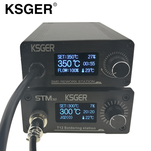 KSGER STM32 OLED T12 паяльная станция, пистолет с горячим воздухом, ремонтная станция, Электрический паяльник, паяльник с наконечниками для паяльника, паяльник с наконечником для пайки ► Фото 1/6