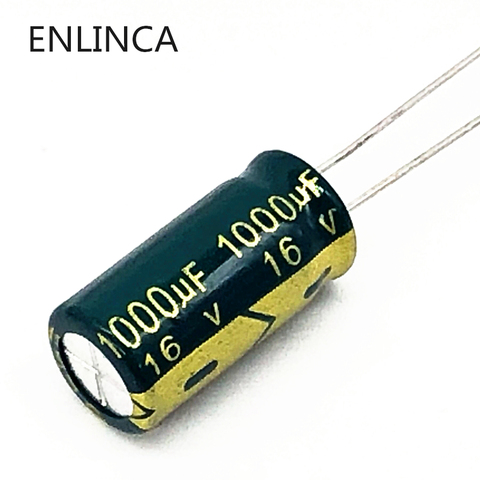 40 шт./лот P92 1000uf16V низкочастотный алюминиевый электролитический конденсатор с низким ESR/импедансом, Размер 8*16 16 в 1000 мкФ 20% ► Фото 1/1