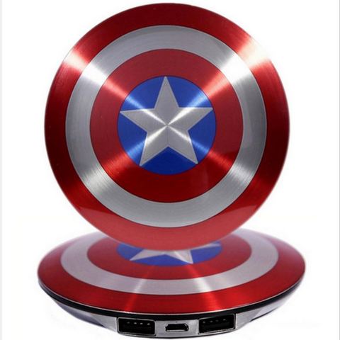 Внешний аккумулятор Captain America, 7000 мАч, портативный аккумулятор ► Фото 1/4