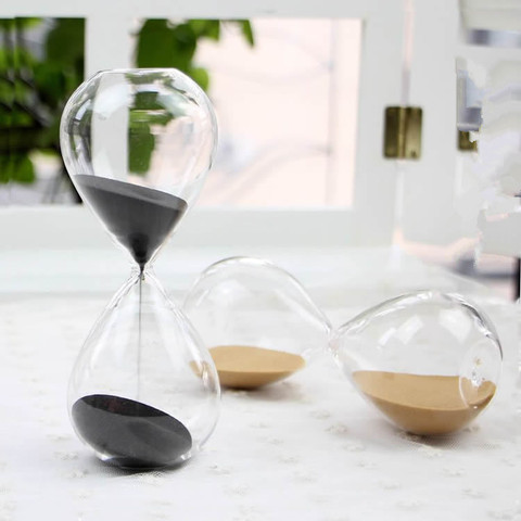 Часы с таймером ручной работы из стекла, 60 минут, 1 шт., часы с магнитным стеклянным песочным стеклом, часы с песком, стеклянный таймер JY 1189-7 ► Фото 1/6