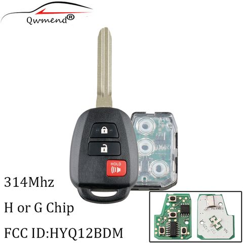 3 кнопки дистанционного ключа для Toyota HYQ12BDM 314 МГц для Toyota Rav4 2013 2014 2015 для Toyota Prius C V 2012-2016 оригинальный ключ ► Фото 1/5