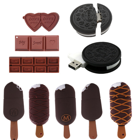 Usb-флеш-накопитель с рисунком Oreo модель печенья, флешка в виде мороженого, шоколада, 2,0, Usb-накопитель, 8 ГБ, 16 ГБ, 32 ГБ, флеш-карта памяти ► Фото 1/5