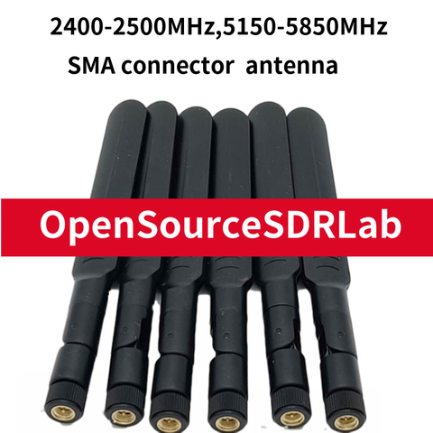 Антенна SMA для HackRF One, 2400-2500 МГц, 5150-5850 МГц ► Фото 1/3