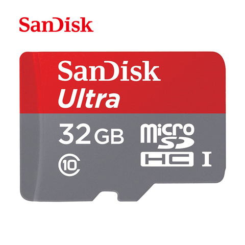 Карта памяти SanDisk, 80 МБ/с./с, 32 ГБ, класс 10, 64 ГБ, 32 ГБ, 16 ГБ, Ultra SDHC SDXC, UHS-I, класс 10, 32 ГБ, карта памяти TF, micro SD, бесплатная доставка ► Фото 1/3