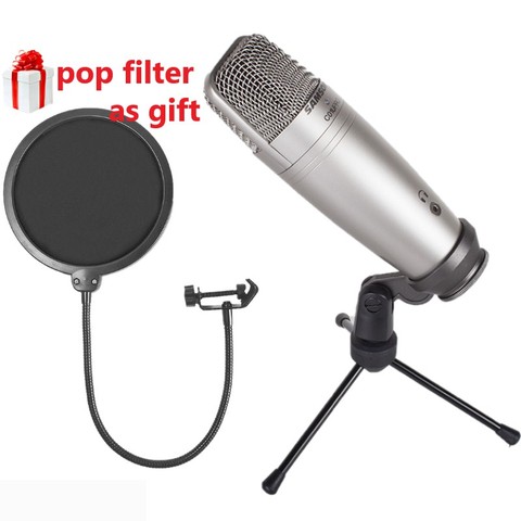 Конденсаторный микрофон Samson C01U Pro с поп-фильтром, студийный USB микрофон с мониторингом в реальном времени, большой диафрагмой, конденсаторный микрофон ► Фото 1/6
