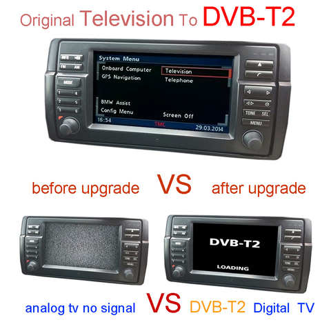DVB-T2 цифровой телевизор для BMW E38 E39 E46 X5 E53 ► Фото 1/1