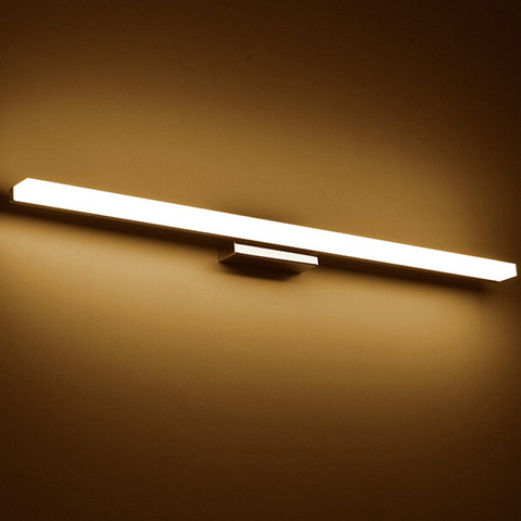 Более длинный светодиодный зеркальный светильник, современный косметический акриловый настенный светильник, водонепроницаемый светильни... ► Фото 1/2