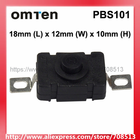 Выключатель OmTen PBS101, 18 мм (Д) x 12 мм (Ш) x 10 мм (В) (5 шт.) ► Фото 1/4