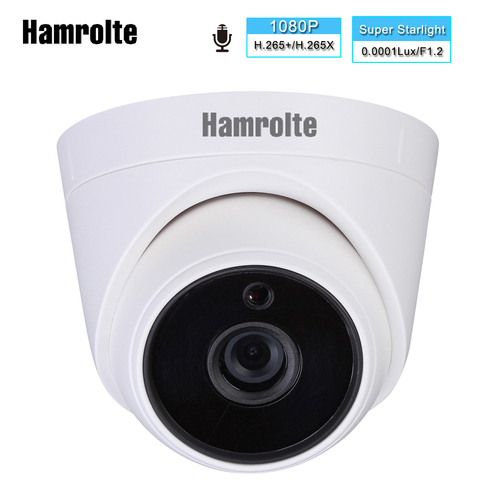 Hamrolte Starlight 1080P IP-камера Sony IMX307 ультралегкое освещение 0,0001lux 3,6 мм Starlight объектив красочное ночное видение H.265X ► Фото 1/1