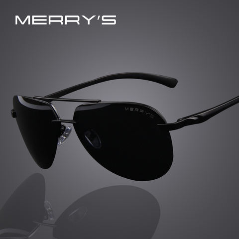 Мужские солнцезащитные очки MERRYS, брендовые поляризационные очки в оправе из алюминиевого сплава, S8281 ► Фото 1/6