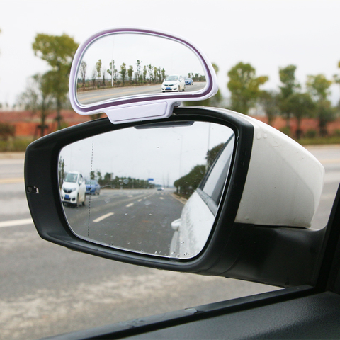Автомобильное Зеркало YASOKRO, регулируемое на 360 градусов широкоугольное боковое зеркало заднего вида для слепых зон, вспомогательное зеркал... ► Фото 1/6