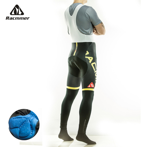 Racmmer 2022 мужские длинные велосипедные штаны с подкладкой, 5D гелевые велосипедные колготки, Mtb Ropa Pantalon Ciclismo Invierno # BK-02 ► Фото 1/6