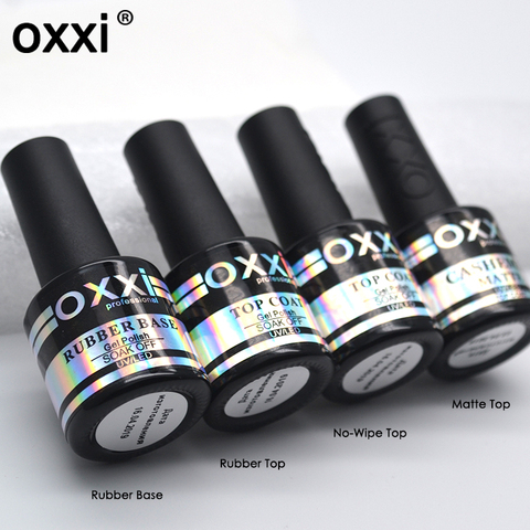 Oxxi 8 мл УФ-гель для дизайна ногтей лак для ногтей резиновая основа и верхнее покрытие набор для дизайна ногтей долговечный светодиодный Гель... ► Фото 1/6