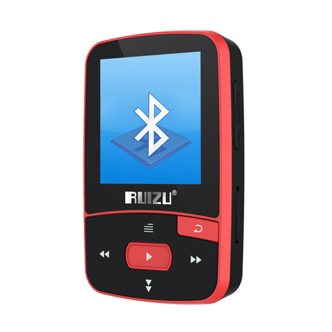 Спортивный Bluetooth MP3 плеер RUIZU X50, оригинальный плеер с 8 Гб, экраном для мини-клипов, поддержкой FM, записи, электронная книга, часы, шагомер ► Фото 1/6