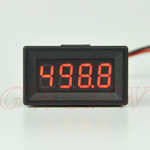 GWUNW BY436VK1 DC 0-500,0 в (500 В) 4-битный 0,36 дюймовый цифровой вольтметр, панельный измеритель, красный синий зеленый желтый измеритель напряжения ► Фото 1/5