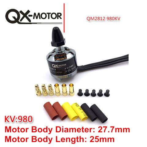 4 шт., бесщеточный двигатель QX-engine CW CCW QM2812(2212) 980KV для F330 F450 F550 X525, Мультикоптер Радиоуправляемый Дрон, детали двигателя ► Фото 1/1