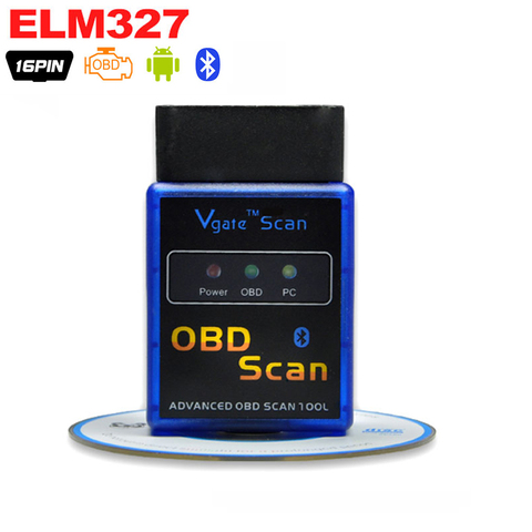 Диагностический прибор OBD2 Vgate Scan ELM327 Bluetooth V2.1, автомобильный детектор ELM 327, сканер OBD 2, адаптер для автомобиля, диагностический инструмент ► Фото 1/6